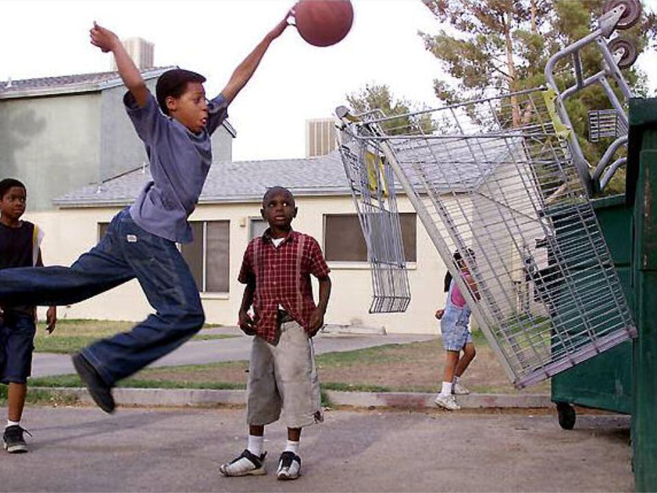 Funny Basket Ball Playing Boy Sports Humor Picture