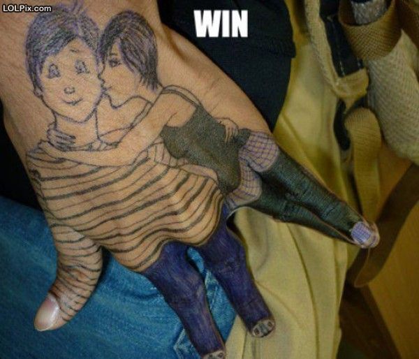 Funny Couple Hand Drawing Picture For Whatsapp