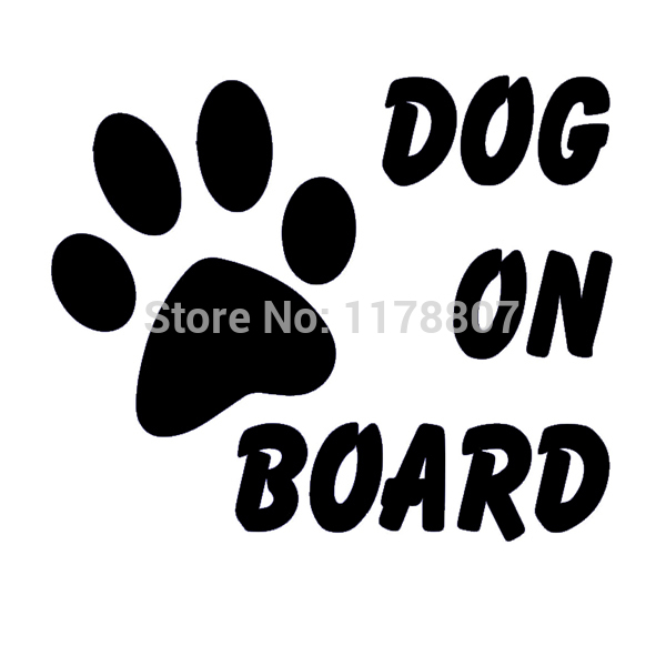 Funny Dog On Board Sticker Image