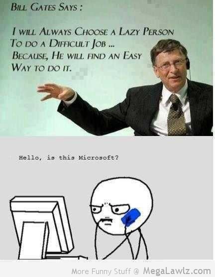 Funny Microsoft Bill Gates Says Picture
