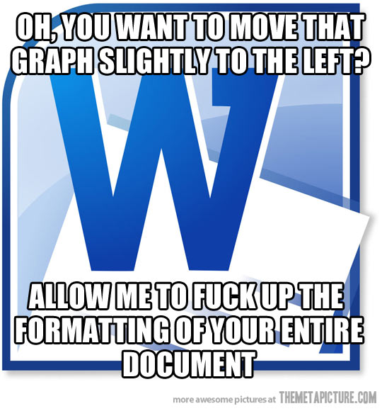 Funny Microsoft Word Graph Meme Image