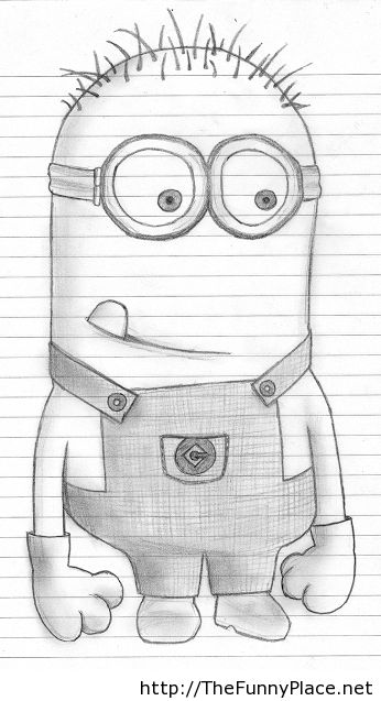 Funny Minions Drawing Image