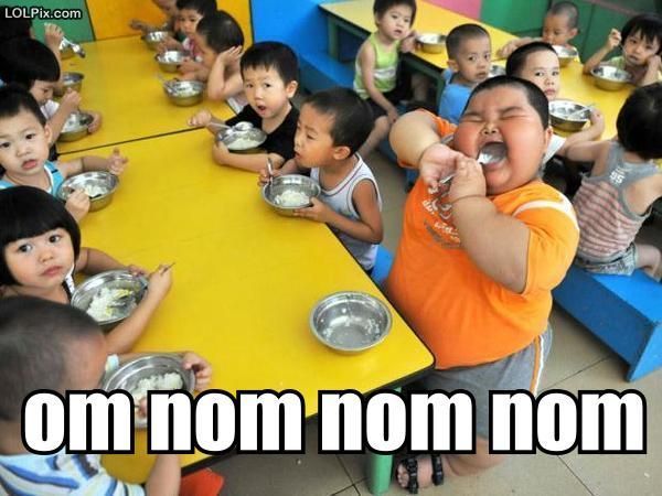 Funny NOM NOM NOM Kids Picture