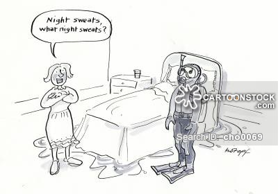 Funny Night Sweats Cartoon Picture