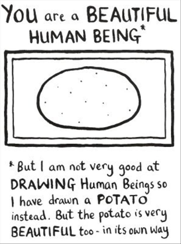 Funny Potato Drawing Image