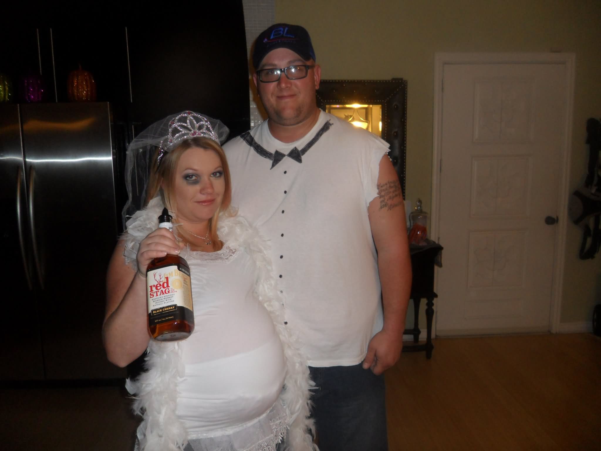 Funny White Trash Bride And Groom Image.