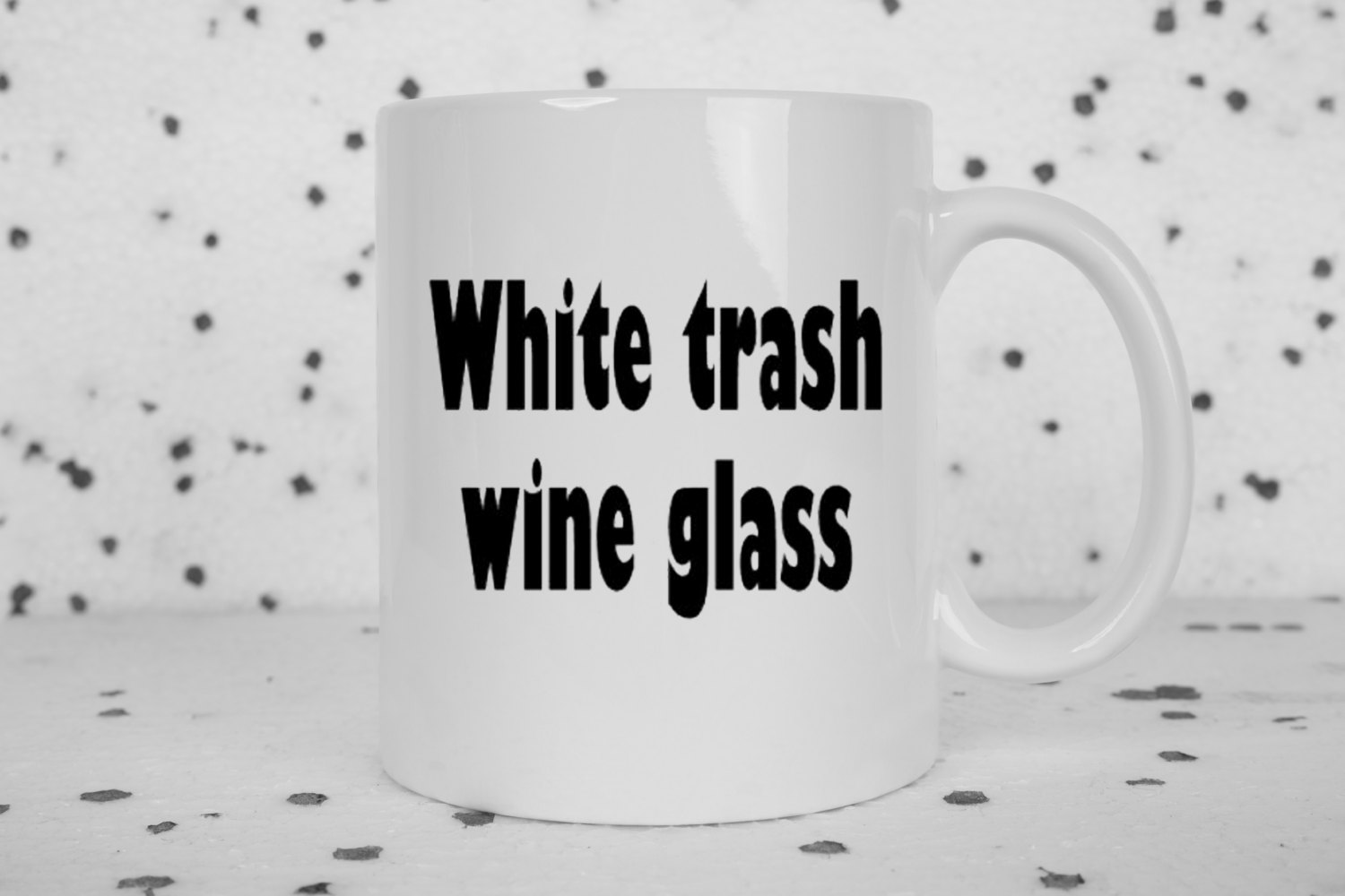 Funny White Trash Wine Glass Image