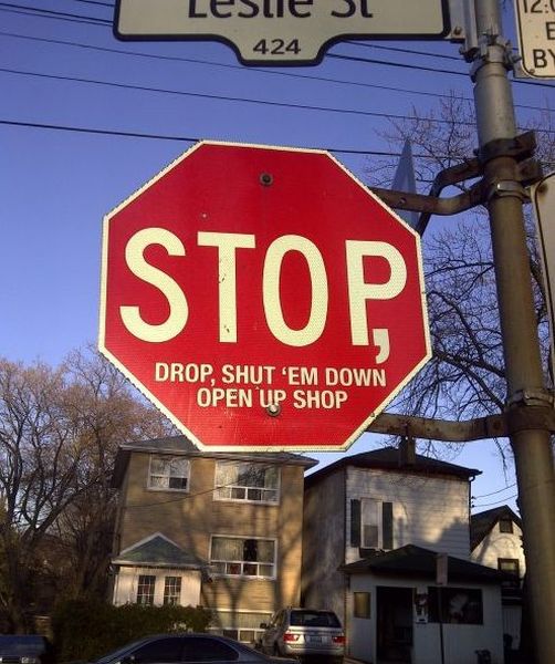 Funny Wtf Stop Sign Board Image