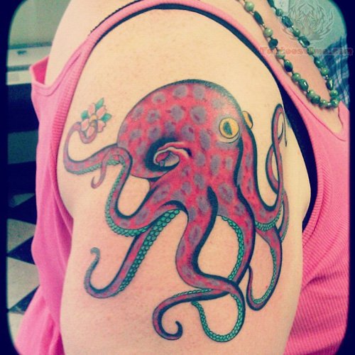 Tattoo octopus with girl the 