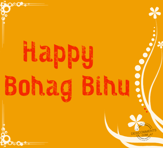 Happy Bohag Bihu Glitter