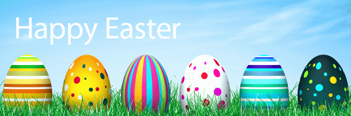 Happy Easter Beautiful Eggs Banner Image