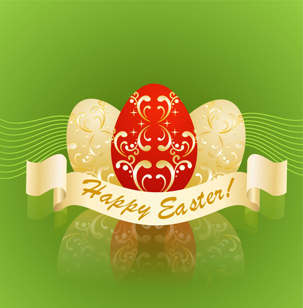 Happy Easter Beautiful Red Egg Picture