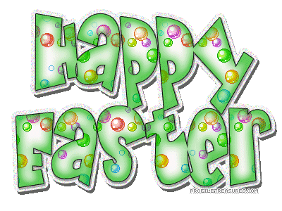 Happy Easter Bubbles Text Animated Picture