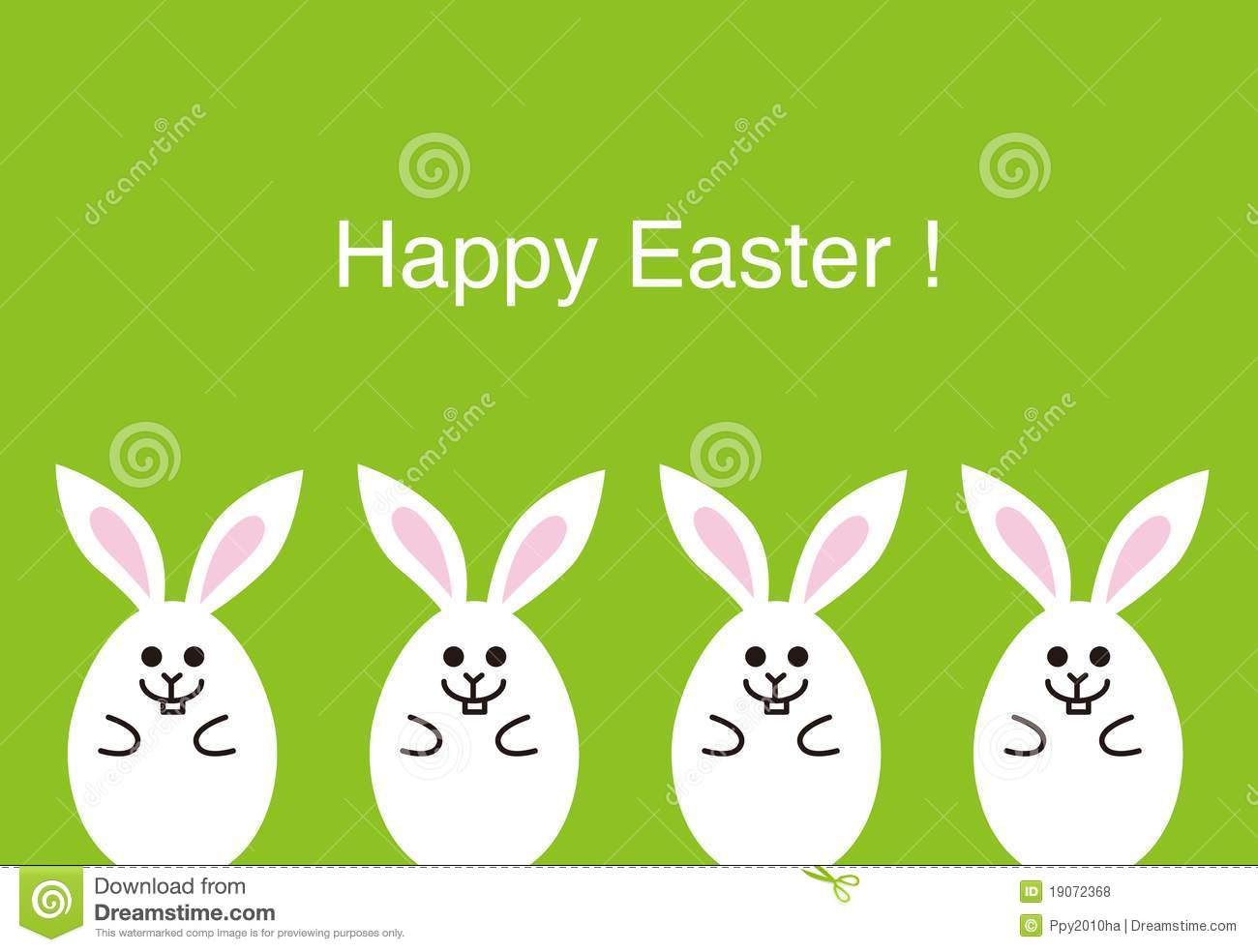 Happy Easter Bunnies Picture Greeting Card