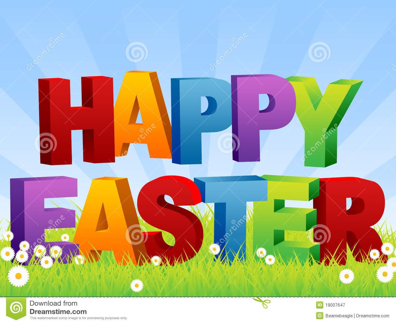 Happy Easter Colorful Clipart