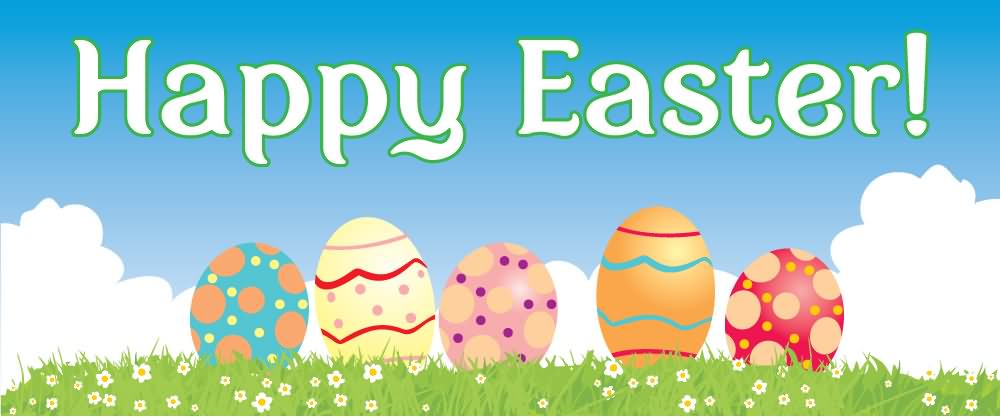 Happy Easter Eggs Banner Photo