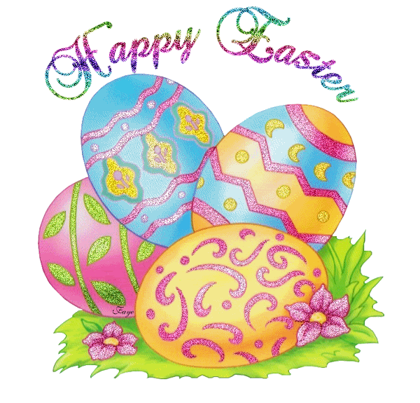 Happy Easter Eggs Glitter