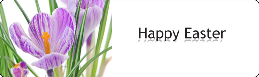 Happy Easter Flowers Banner Image
