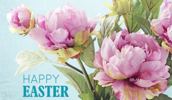Happy Easter Flowers Image