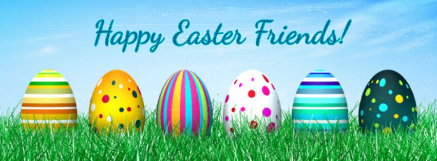 Happy Easter Friends Eggs Banner Photo