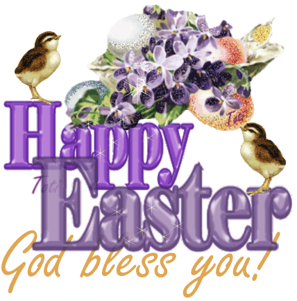 Happy Easter God Bless You Glitter