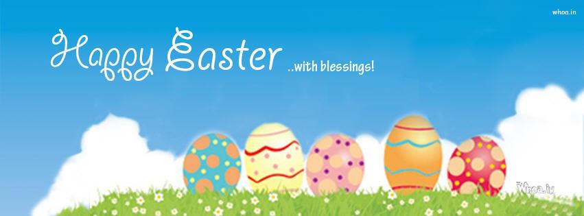 Happy Easter With Blessings Banner Image