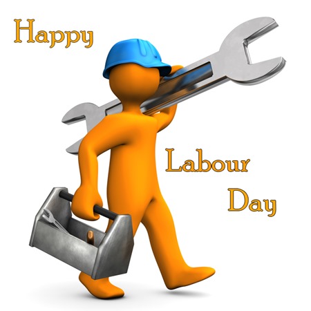 Happy Labour Day 3d Worker Man Clipart