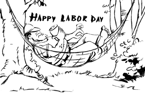 Happy Labour Day Coloring Page Clipart Photo