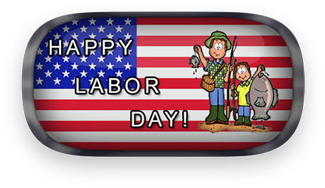 Happy Labour Day Fishing Clipart