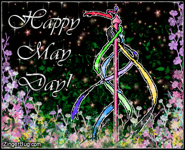 Happy May Day Glitter Clipart