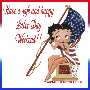 Have A Safe And Happy Labor Day Weekend Betty Boop Animated Clipart