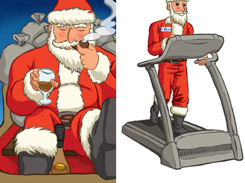 Health Conscious Santa Funny Image