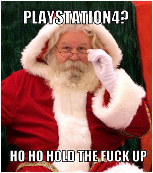 Ho Ho Hold The Fuck Up Funny Santa Image