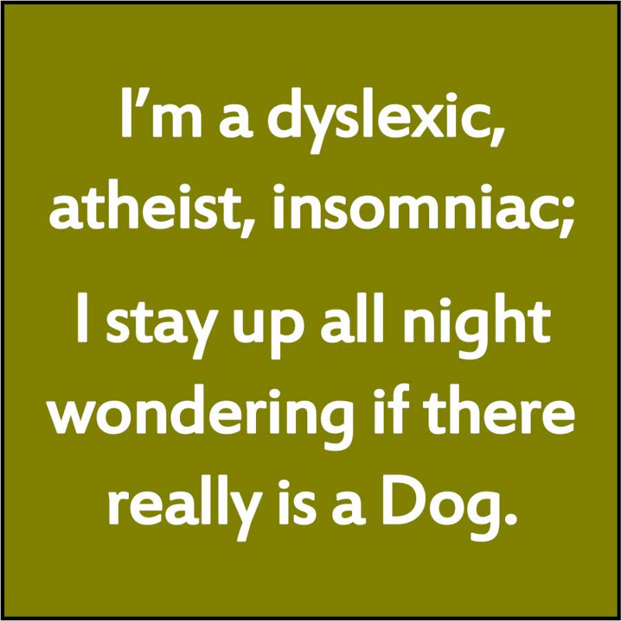 I Am A Dyslexic Funny Play On Words Image
