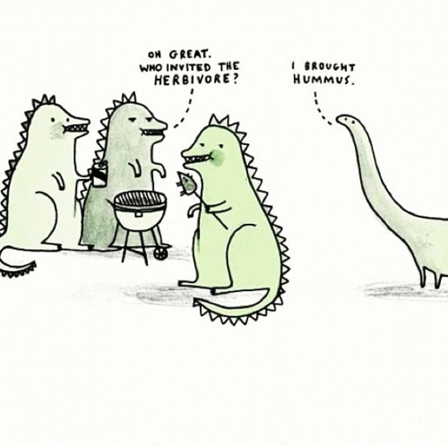 I Brought Hummus Funny Dinosaur Image