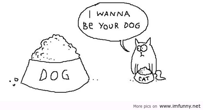 I Wanna Be Your Dog Funny Drawing Image