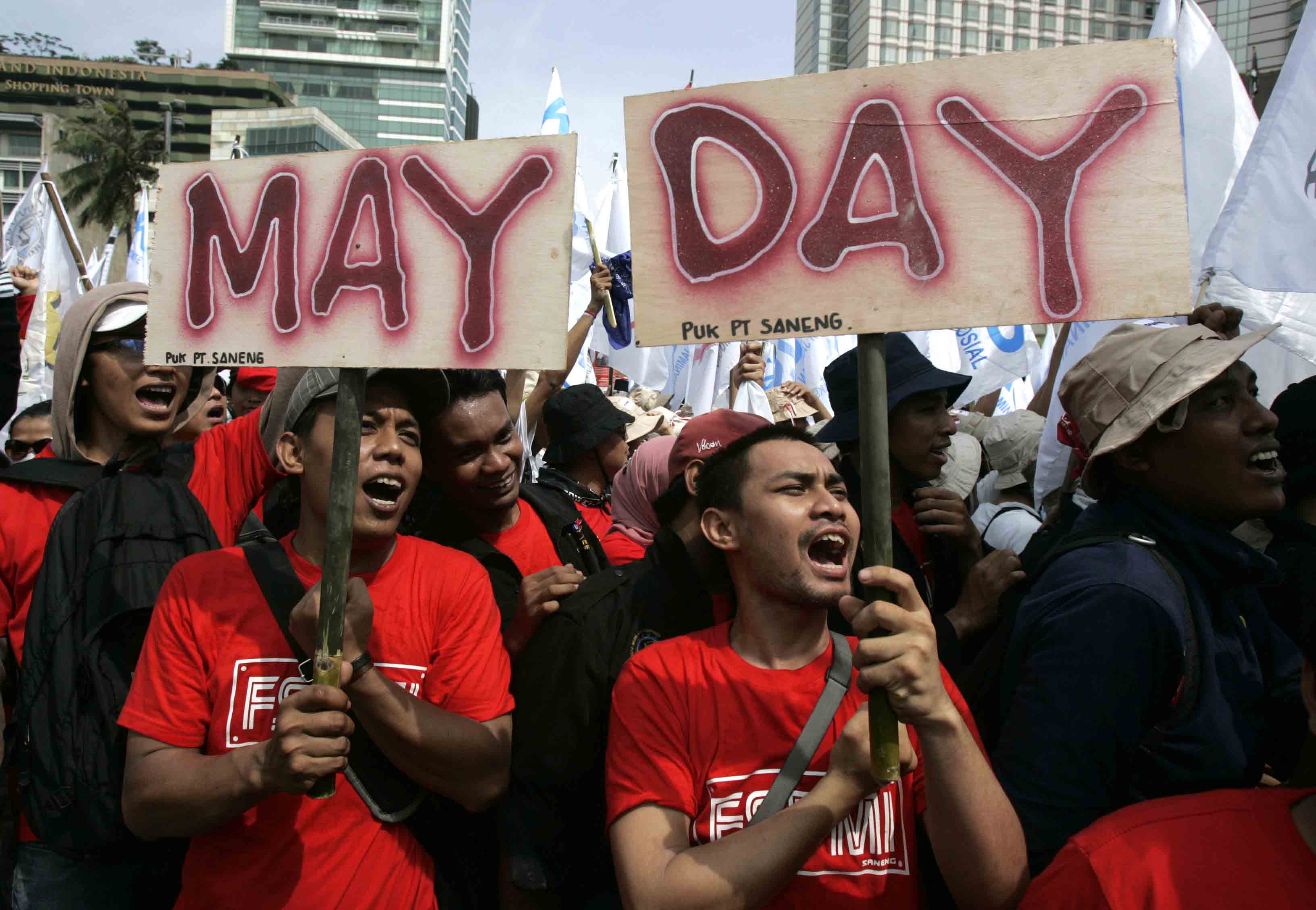 Indonesian Workers On May Day
