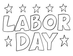 Labour Day Coloring Page Clipart