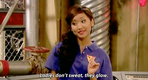 Ladies Don't Sweat They Glow Funny Gif