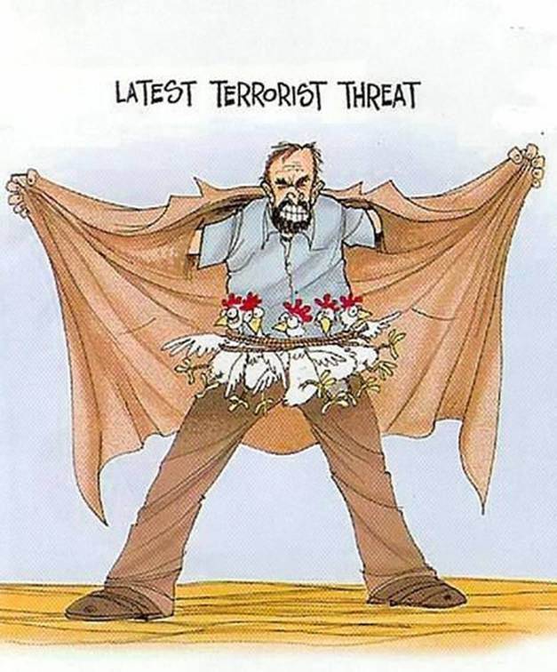 Latest Terrorist Threat Funny Cartoon Image