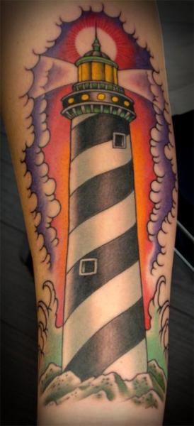Lighthouse Tattoo Idea by Salt Water Tattoo