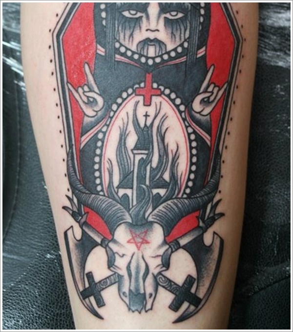 Matryoshka Coffin Tattoo On Full Sleeve
