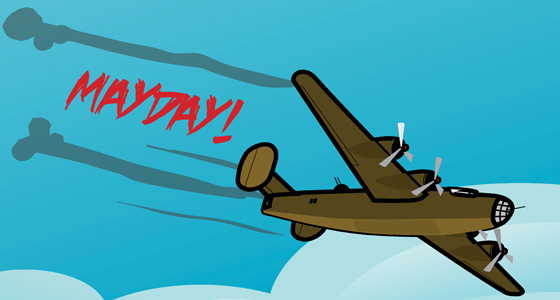 May Day Plane Clipart