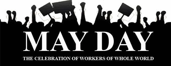 May Day The Celebration Of Workers Of Whole World Clipart