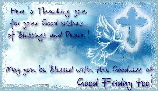 May You Be Blessed With The Goodness Of Good Friday Too Clipart