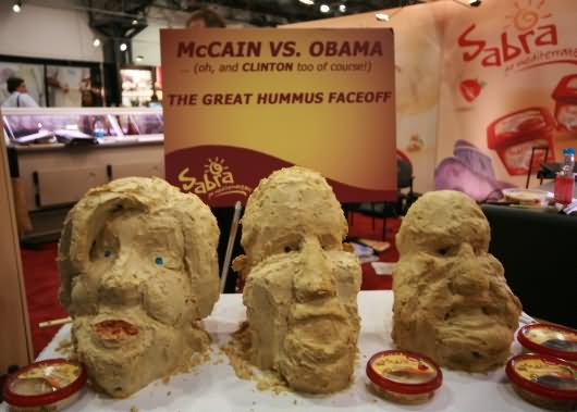 McCain Vs Obama The Great Hummus Faceoff Funny Picture