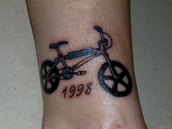 Memorial - Bmx Bike Tattoo Design For Wrist