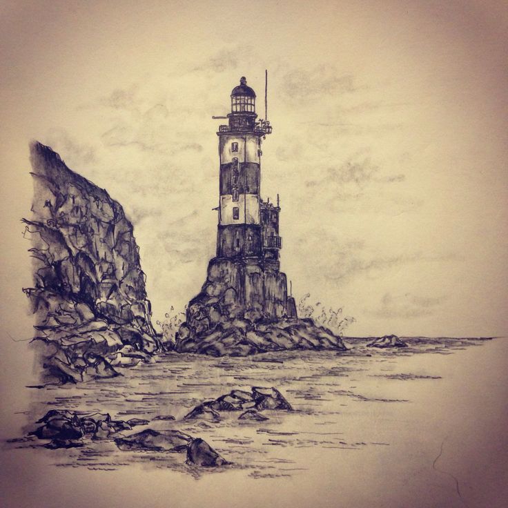 Nice Lighthouse Tattoo Design by Ranz