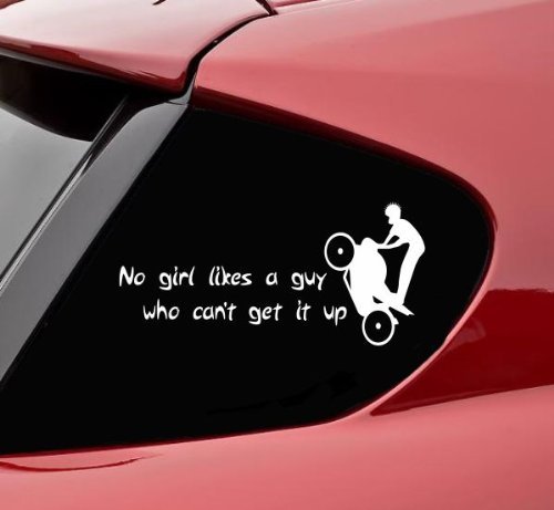 No Girls Like A Guy Who Can't Get It Up Funny Sticker Image