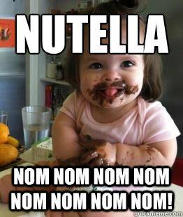 Nutella Funny NOM NOM NOM Baby Girl Picture